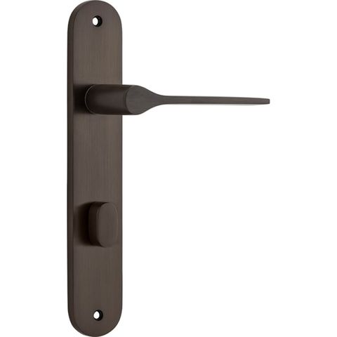 Iver TRA10770P85 Door Lever Como Oval Privacy Signature Brass Ctc85mm