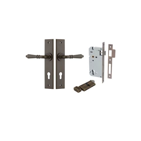 Iver Sarlat Lever Chamfered Plate Furniture Entrance Kit (Key/Turn)