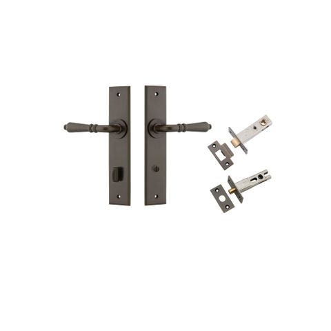 Iver Sarlat Lever Chamfered Plate Furniture Privacy Kit W/ Latch