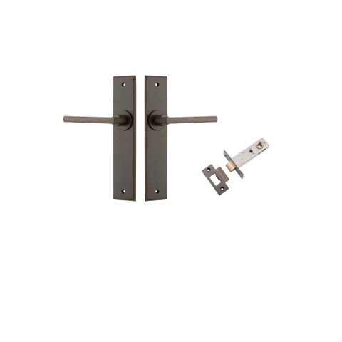Iver Baltimore Lever Chamfered Plate Furniture Passage Kit W/ Latch