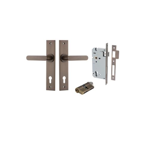 Iver Bronte Lever Chamfered Plate Furniture Entrance Kit (Key/Key)