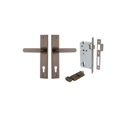 Iver Bronte Lever Chamfered Plate Furniture Entrance Kit (Key/Turn)
