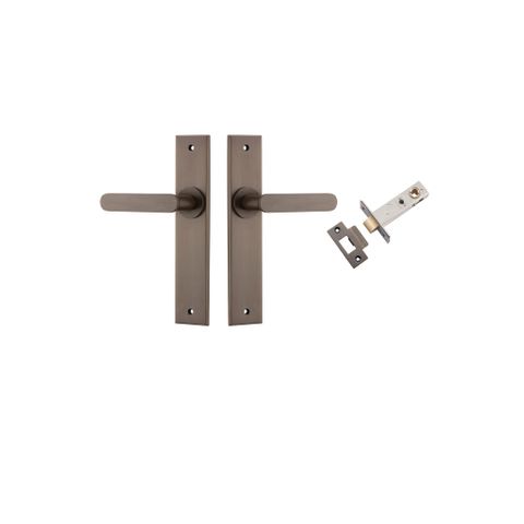 Iver Bronte Lever Chamfered Plate Furniture Passage Kit W/ Latch