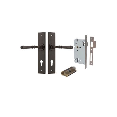 Iver Verona Lever Chamfered Plate Furniture Entrance Kit (Key/Key)