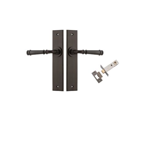 Iver Verona Lever Chamfered Plate Furniture Passage Kit W/ Latch