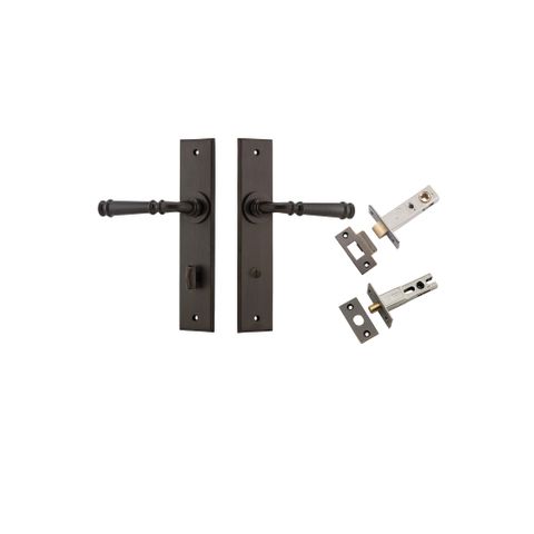 Iver Verona Lever Chamfered Plate Furniture Privacy Kit W/ Latch