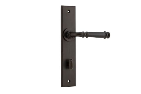 Iver Verona Lever Chamfered Plate Furniture Privacy Kit No Latch