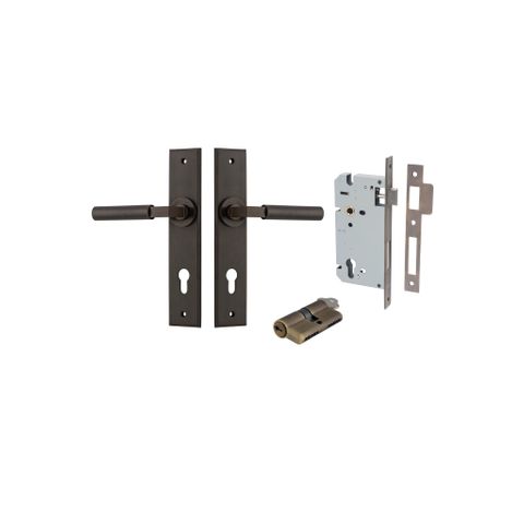 Iver Berlin Lever Chamfered Plate Furniture Entrance Kit (Key/Key)