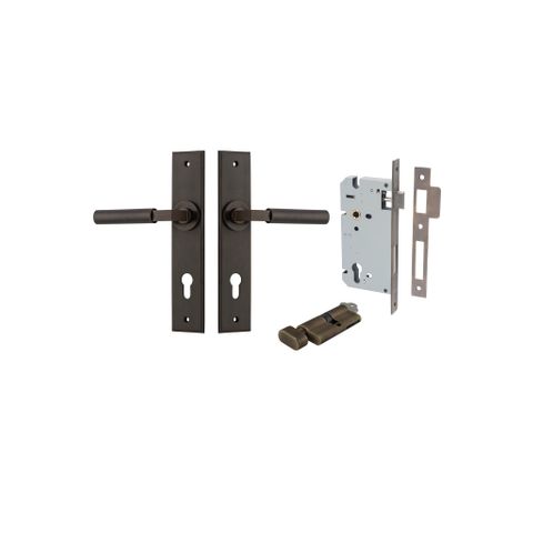 Iver Berlin Lever Chamfered Plate Furniture Entrance Kit (Key/Turn)