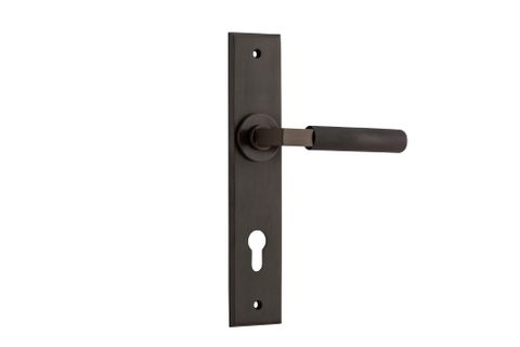 Iver Brunswick Lever Chamfered Euro Plate Furniture Kit