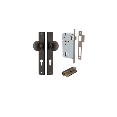 Dr TRA10820KENTR60KK Knob Pdgton Rectg Euro Signtr Brass H240XW38XP68 Ent Kit