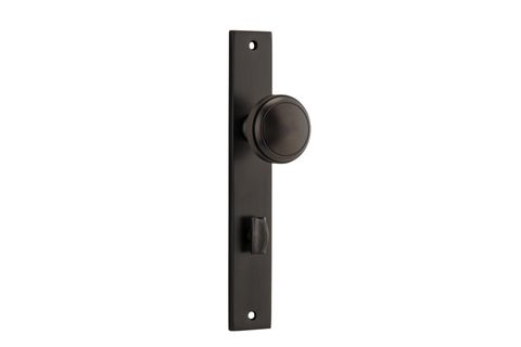 Door TRA10820P85 Knob Paddington Rect Priv Sb Ctc85mm H240xw38xp68mm