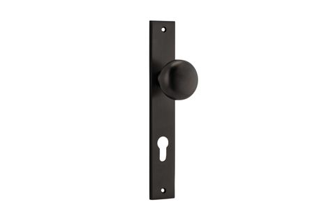 Door TRA10822E85 Knob Cambridge Rect Euro Sb Ctc85mm H240xw38xp67mm
