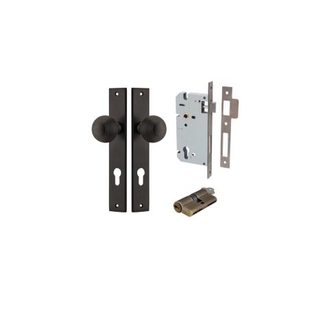 Dr TRA10824KENTR60KK Knob Glfrd Rectg Euro Signtr Brass H240XW38XP60 Ent Kit
