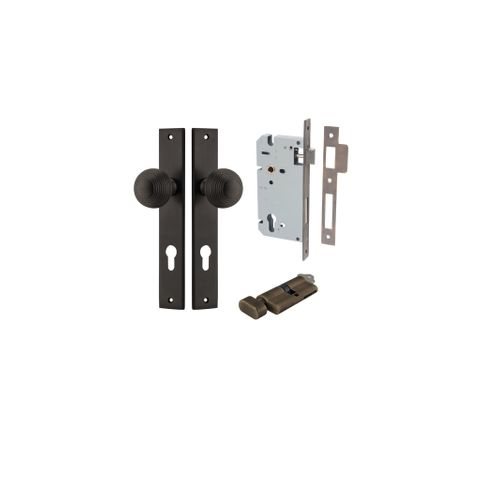 Dr TRA10824KENTR60KT Knob Glfrd Rectg Euro Signtr Brass H240XW38XP60 Ent Kit