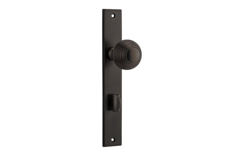 Door TRA10824P85 Knob Guildford Rect Priv Sb Ctc85mm H240xw38xp60mm