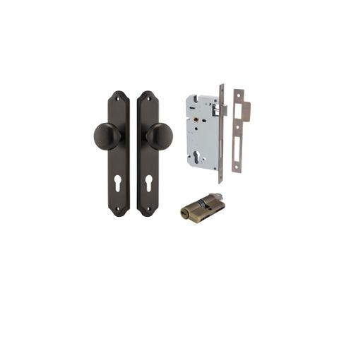 Dr TRA10828KENTR60KK Knob Cmbrg Shdred Euro Signtr Brass H240XW50XP67 Ent Kit