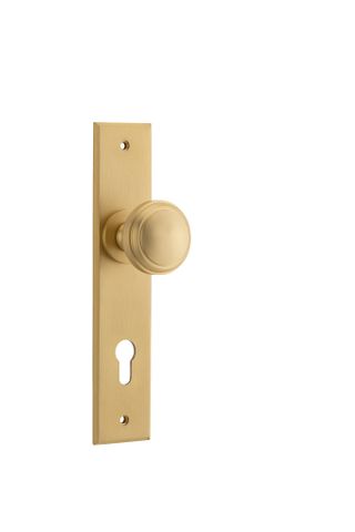 Iver Paddington Knob Chamfered Euro Plate Furniture Kit