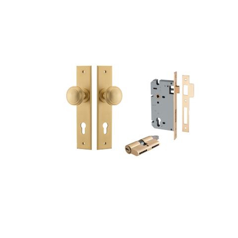 Iver Paddington Knob Chamfered Plate Furniture Entrance Kit (Key/Key)