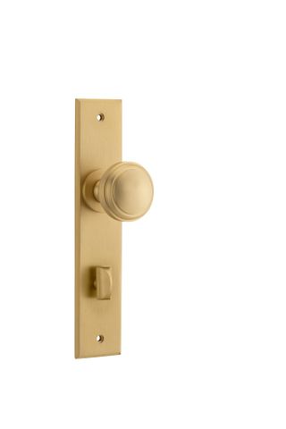Iver Paddington Knob Chamfered Plate Furniture Privacy Kit No Latch