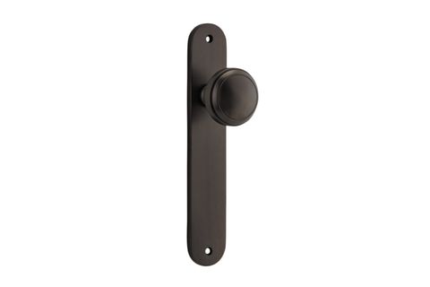 Door TRA10832 Knob Paddington Oval Latch Sb H240xw40xp68mm