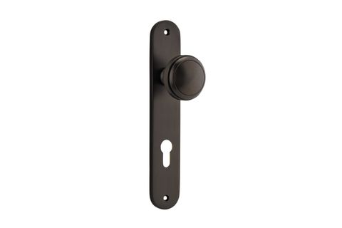 Door TRA10832E85 Knob Paddington Oval Euro Sb Ctc85mm H240xw40xp68mm