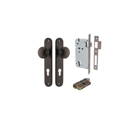 Dr TRA10832KENTR60KK Knob Pdgton Ovl Euro Signature Brass H240XW40XP68 Ent Kit