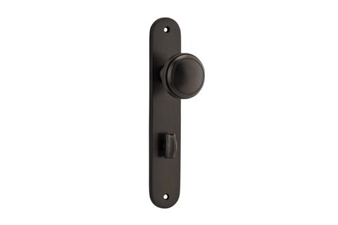 Door TRA10832P85 Knob Paddington Oval Privacy Sb Ctc85mm H240xw40xp68mm
