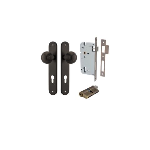 Dr TRA10836KENTR60KK Knob Glfrd Ovl Euro Signature Brass H240XW40XP60 Entr Kit
