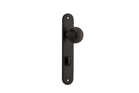 Door TRA10836P85 Knob Guildford Oval Privacy Sb Ctc85mm H240xw40xp60mm