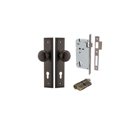 Dr TRA10840KENTR60KK Knob Cmbrg Step Euro Signature Brass H240XW50XP67 Ent Kit