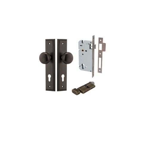 Dr TRA10840KENTR60KT Knob Cmbrg Step Euro Signature Brass H240XW50XP67 Ent Kit