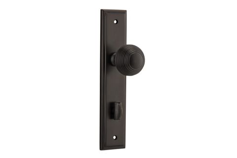 Door TRA10842P85 Knob Guildford Stepped Priv Sb Ctc85mm H240xw50xp60mm