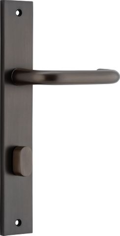 Door TRA10844P85 Lever Oslo Rectangular Priv Sb Ctc85mm H240xw38xp57mm
