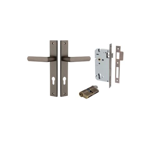 Iver Osaka Lever Rectangle Entrance Plate Furniture Kit (Key/Key)