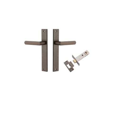 Iver Osaka Lever Rectangle Plate Furniture Passage Kit W/ Latch