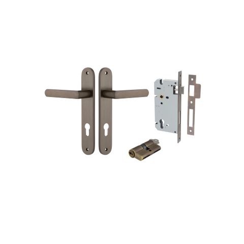 Iver Osaka Lever Oval Plate Furniture Entrance Kit (Key/Key)