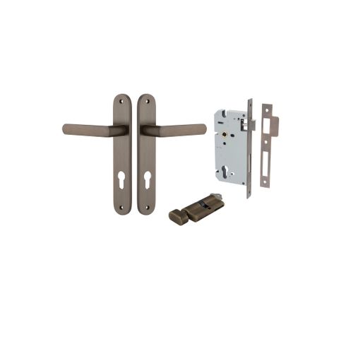Iver Osaka Lever Oval Plate Furniture Entrance Kit (Key/Turn)