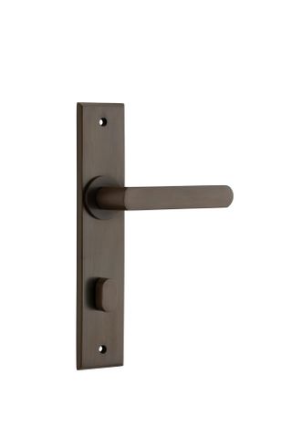 Iver Osaka Lever Chamfered Plate Furniture Privacy Kit No Latch