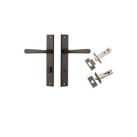 Iver Copenhagen Lever Rectangle Plate Furniture Privacy Kit W/ Latch