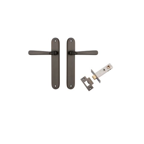 Iver Copenhagen Lever Oval Plate Furniture Passage Kit No Latch