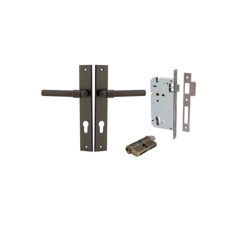 Iver Helsinki Lever Rectangle Entrance Plate Furniture Kit (Key/Key)