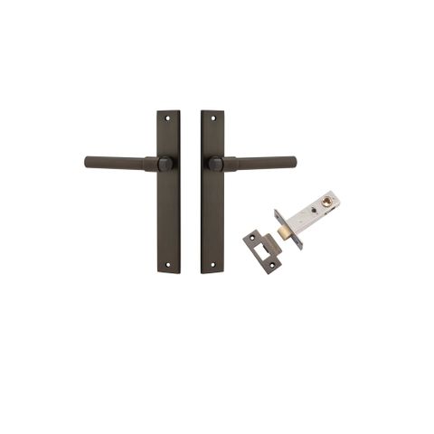 Iver Helsinki Lever Rectangle Plate Furniture Passage Kit W/ Latch