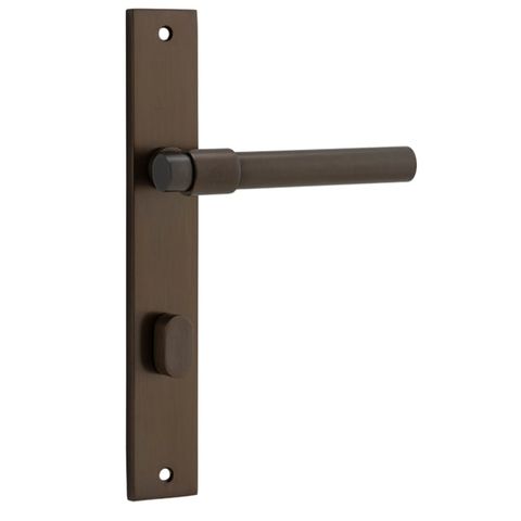 Door TRA10896P85 Lever Helsinki Rect Priv Pr Sb Ctc85mm H240xw38xp44mm