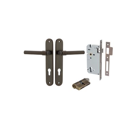 Iver Helsinki Lever Oval Plate Furniture Entrance Kit (Key/Key)