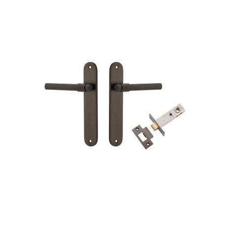 Iver Helsinki Lever Oval Plate Furniture Passage Kit No Latch