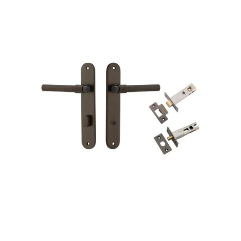 Iver Helsinki Lever Oval Plate Furniture Privacy Kit W/ Latch