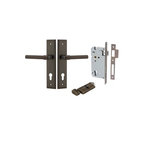 Iver Helsinki Lever Stepped Plate Furniture Entrance Kit (Key/Turn)