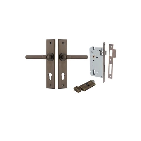 Iver Helsinki Lever Chamfered Plate Furniture Entrance Kit (Key/Turn)