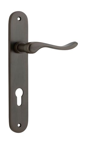 Door TRA10924E85 Lever Stirling Oval Euro Pr Sb Ctc85mm H240xw40xp64mm